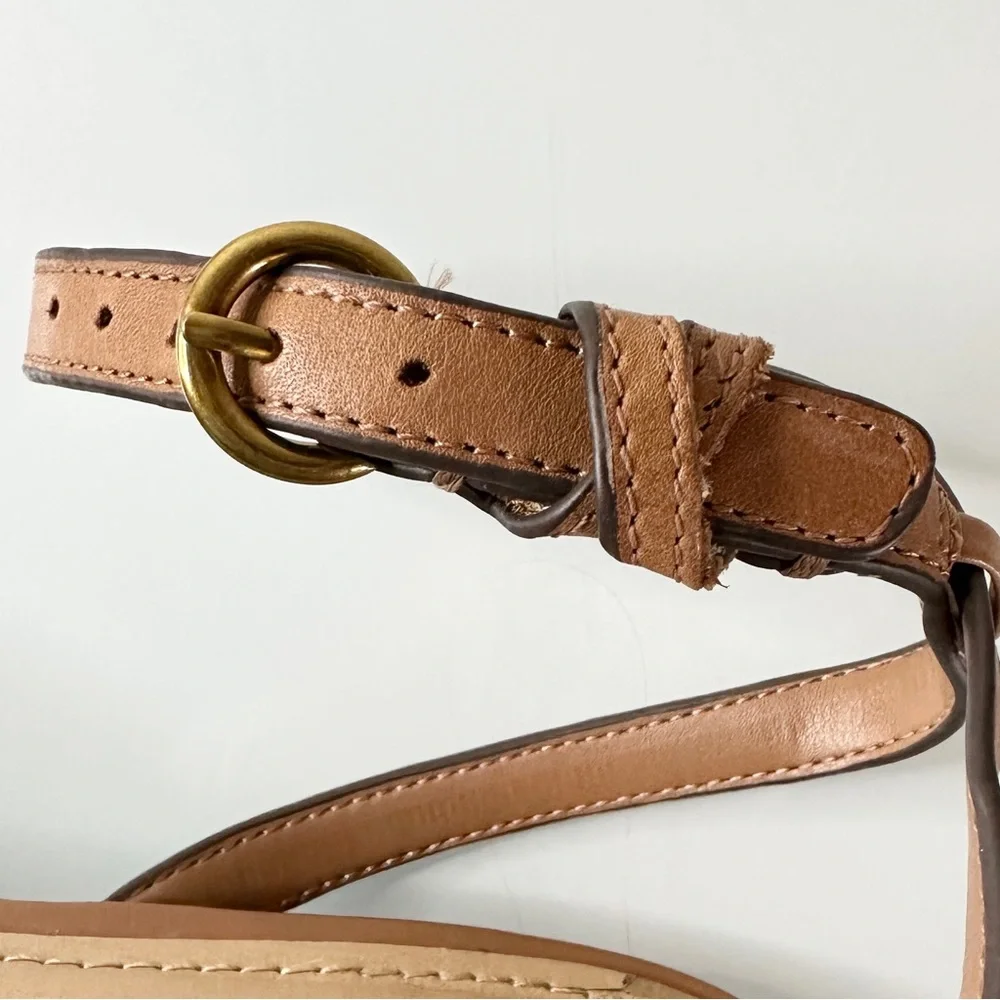 Gibson Latimer Leather Ankle Strap Sandals 9.5 Tan - Picture 6 of 8